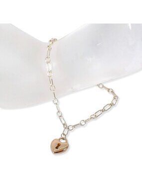Tiffany & Co 925/750 Heart Lock Bracelet